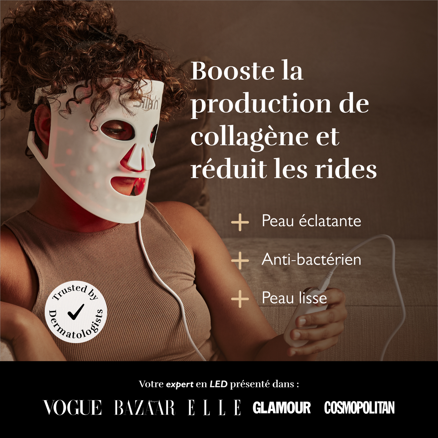 Masque LED Face Mask 100 pour une Peau Radieuse™